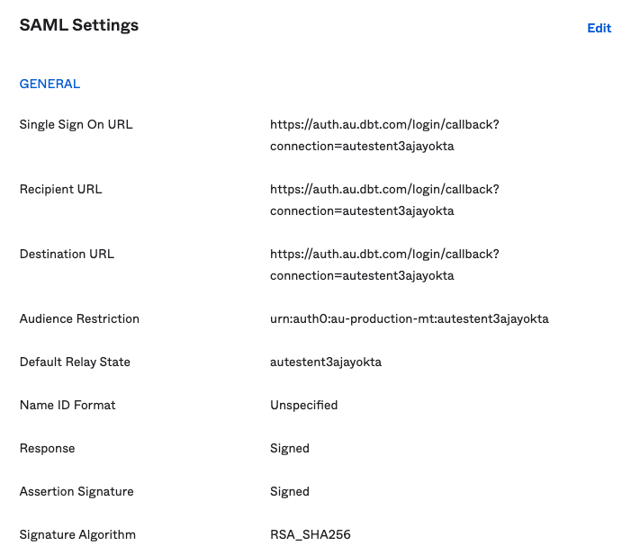 New Okta configuration completed New Okta configuration completed